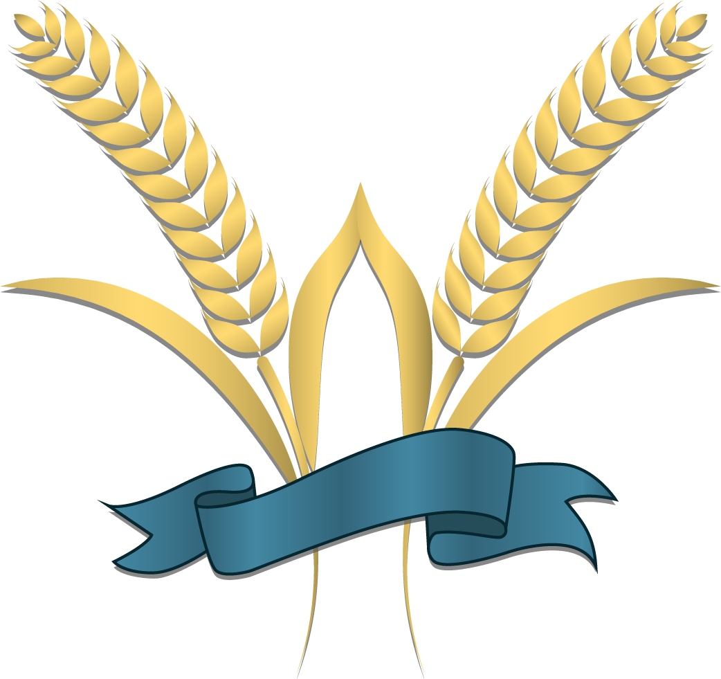 ears of wheat in the shape of a W